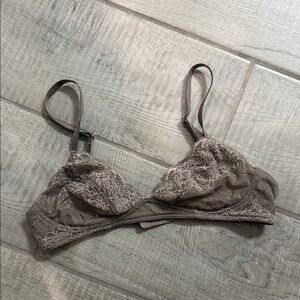 Madewell Lace Bralette - Taupe small